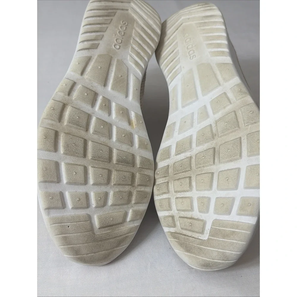 Adidas Womens EE8085 Ivory Cloudfoam QT Racer Sneakers 12 Running Shoes Gym Shoe